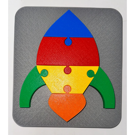 Quebra Cabeca MONTESSORI FOGUETE ROCKET Puzzle Jogo Educacional Forme Figuras