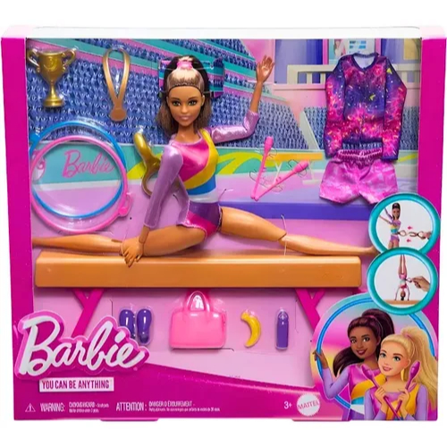 Barbie Morena Profissões Conjunto De Ginasta - Mattel Hrg53 em Oferta na Shopee