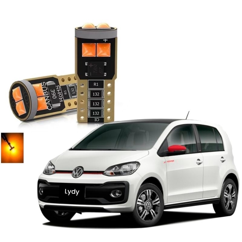 PAR DE LÂMPADA LED T10 PINGO VW UP TSI LARANJA PREMIUM em Oferta na Shopee
