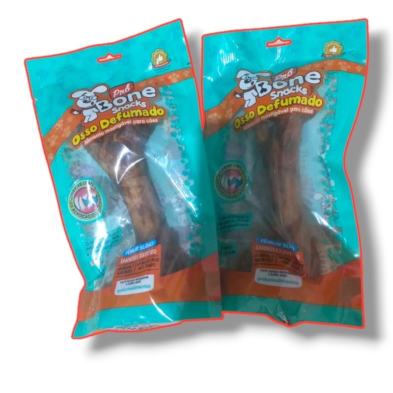 KIT FÊMUR 2 UNIDADES OSSO SUÍNO DEFUMADO CANELINHA PARA CACHORROS E CAES 150G em Oferta na Shopee