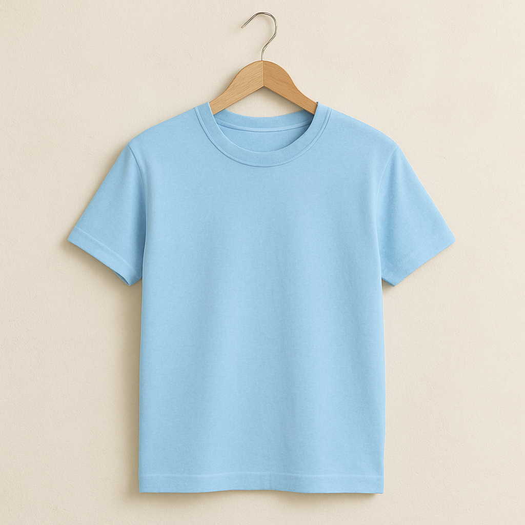 Camiseta Básica Azul Bebê e Outras Cores Vivas 100% Algodão 30.1 Masculina e Feminina Unissex em Oferta na Shopee