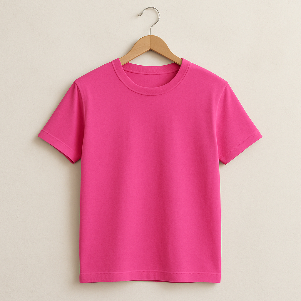 Camiseta Básica Pink e Outras Cores Vivas 100% Algodão 30.1 Masculina Feminina Unissex em Oferta na Shopee