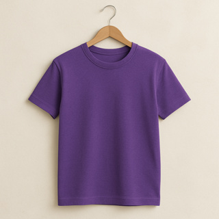 Camiseta Básica Roxa e Outras Cores Vivas 100% Algodão 30.1 Masculina e Feminina Unissex em Oferta na Shopee