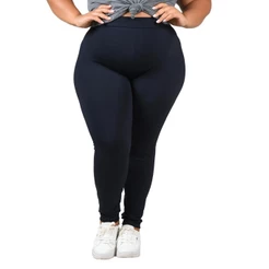 Calça Legging Plus Size Poliamida Lisa Alta Qualidade Cintura Alta
