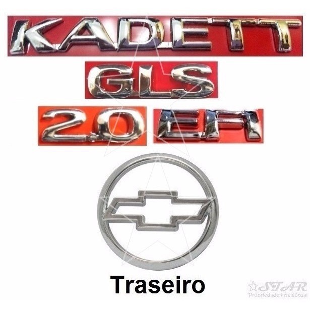 KIT EMBLEMA KADETT EFEI GLS 2.0 GRAVATA TRASEIRA GM