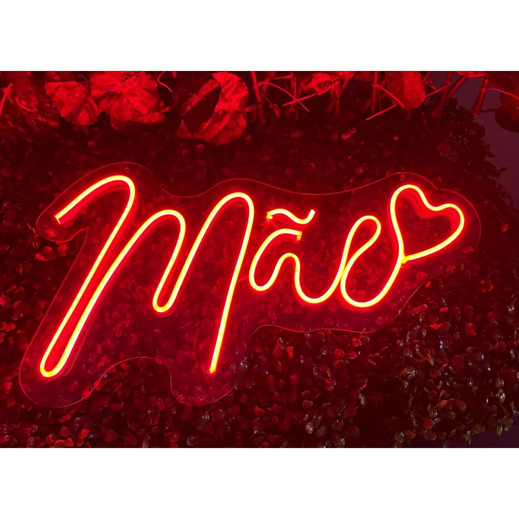 Luminária Mãe Em Neon Led 50cm Decoração Festa Dia das Mães em Oferta na Shopee