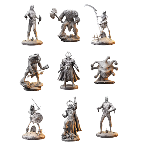 Kit Completo Miniaturas Monstro Vilão RPG Impressão 3D para D&D Dungeons and Dragons DnD em Oferta na Shopee