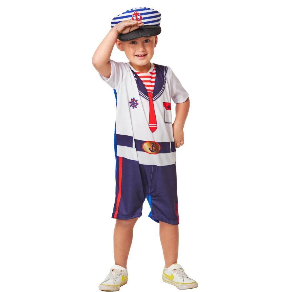 Fantasia Marinheiro James Infantil Menino Com Cap