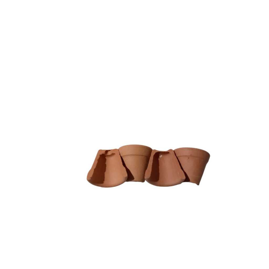 mini vaso de barro/metade/meia lua/mini dedal/kit 10 unidades.