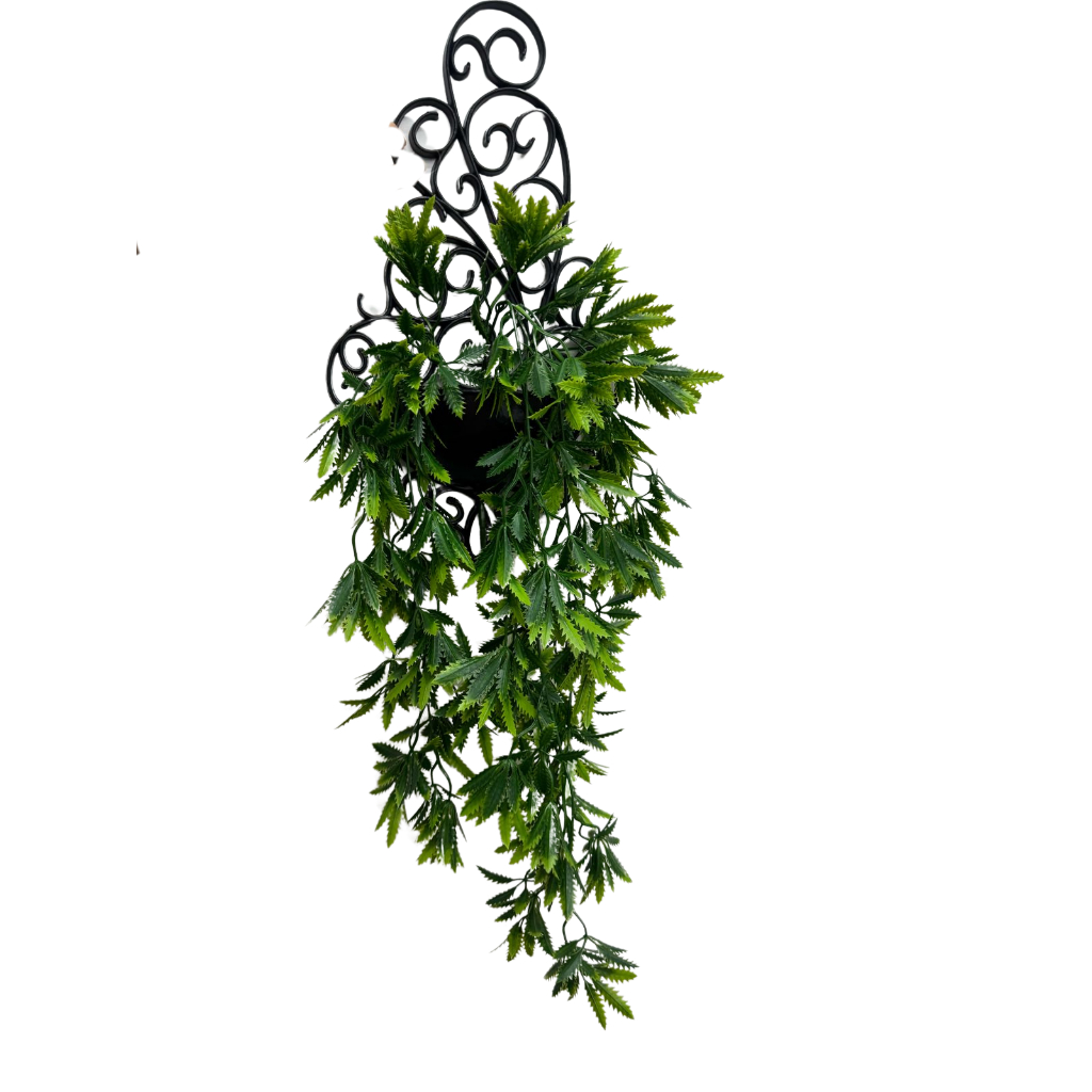 Planta Decorativa: Vaso Parede + Pendentes Artificial Folhas Artificial em Oferta na Shopee