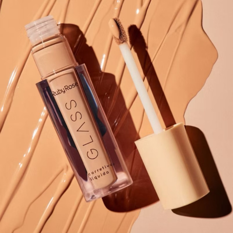 Corretivo Líquido Textura Leve Com Acabamento Aveludado GLASS BY RUBY ROSE