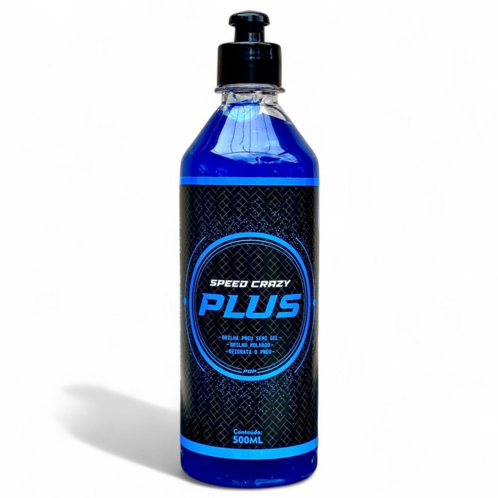 Pretinho Plus Brilhoso Alto Rendimento Gel 500ml Brilha Pneu Speed Crazy