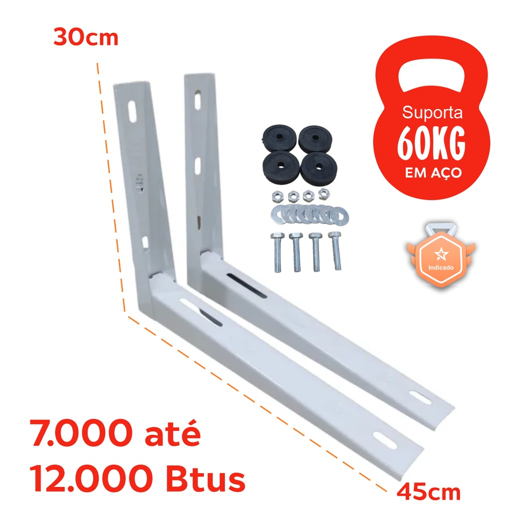 Suporte Reforçado para Condensador  Ar-Condicionado 7000-12000 BTUs com Kit