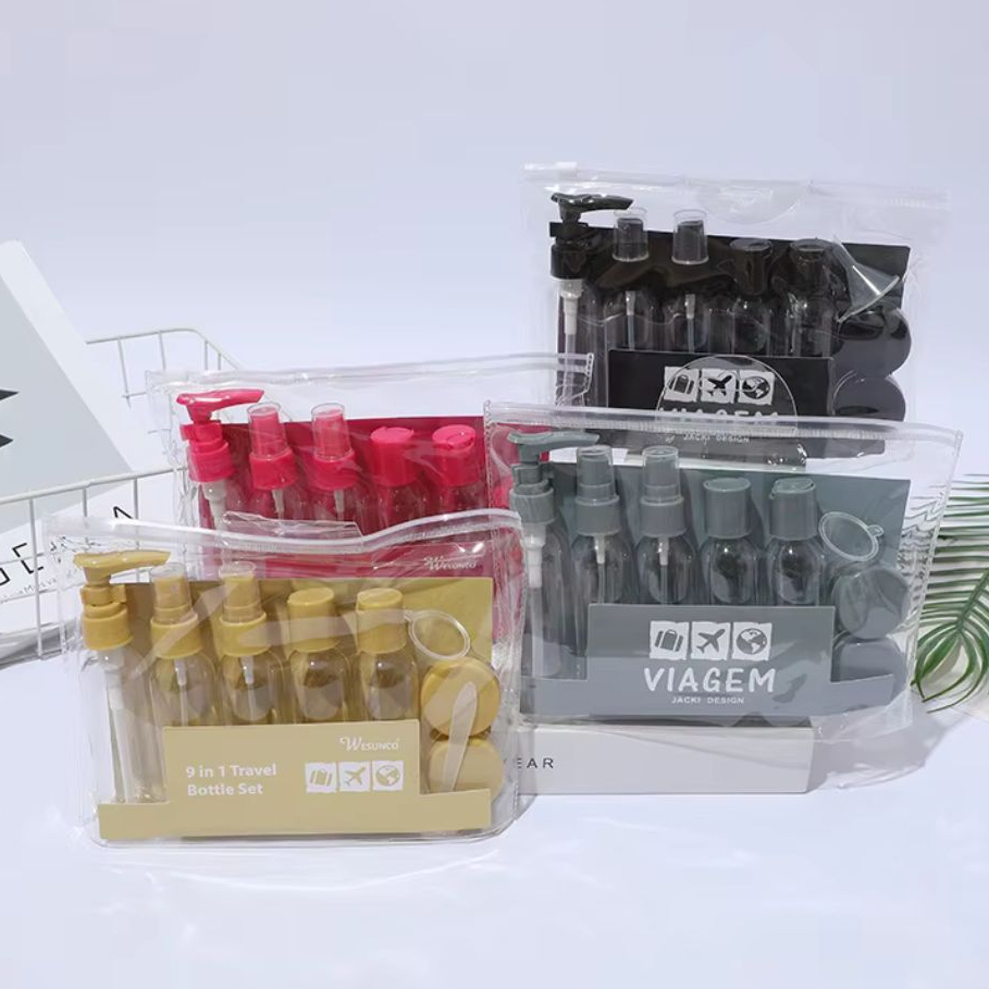 Kit 10 Itens Viagem Frascos Nécessaires P/ Mala Porta Shampoo Creme em Oferta na Shopee