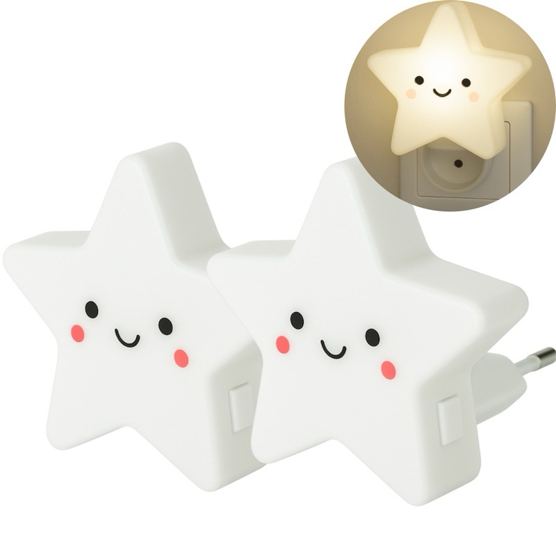 Luminária Led De Tomada Luz Noturna Estrela Sala Quarto Criança Bebê Bivolt