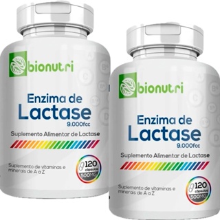 2X ENZIMA DE LACTASE 120CAPS ORIGINAL BIONUTRI em Oferta na Shopee