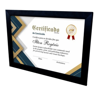 Porta Certificado Moldura e Vidro A4 21x30cm - Certificados Diplomas Eternizando Memórias em Oferta na Shopee