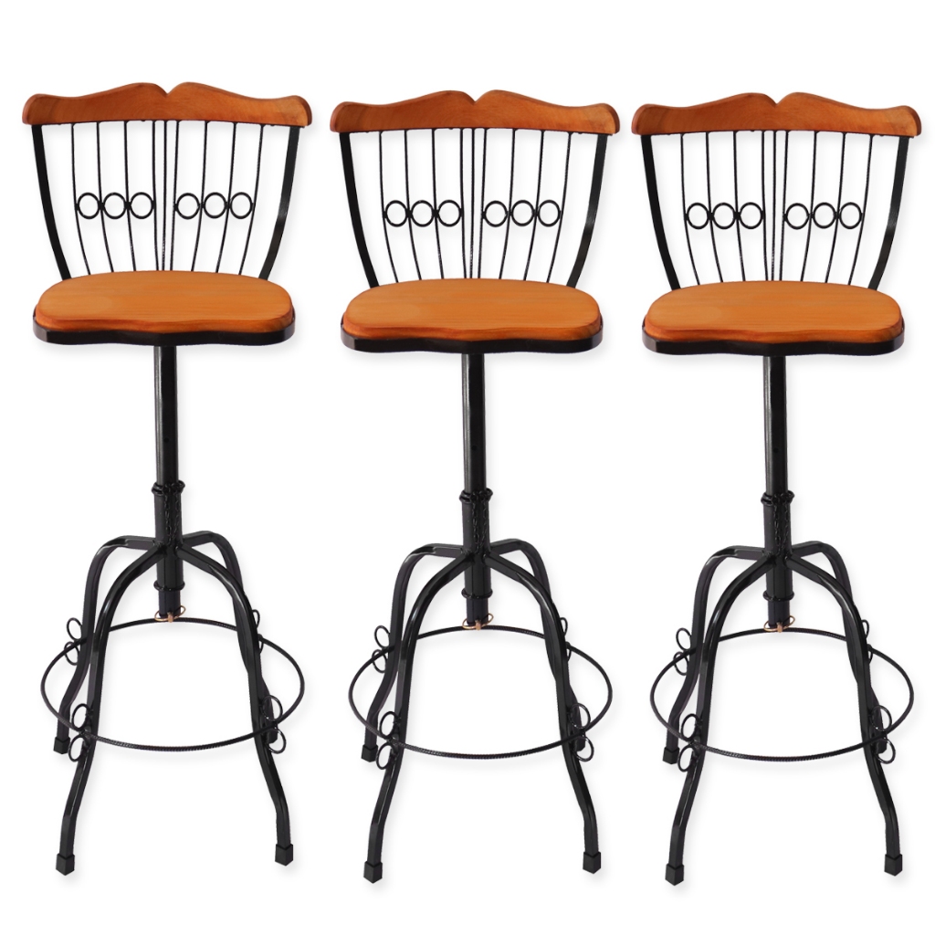 Três Banquetas 80 cm Regulável e Giratória Para Balcão de Cozinha em Oferta na Shopee