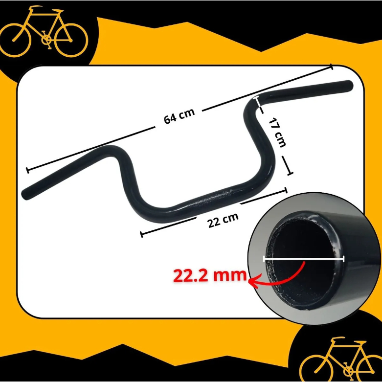 Kit 5 Guidão Bicicleta Tipo CG Titan Alto Bike Caiçara Praiana