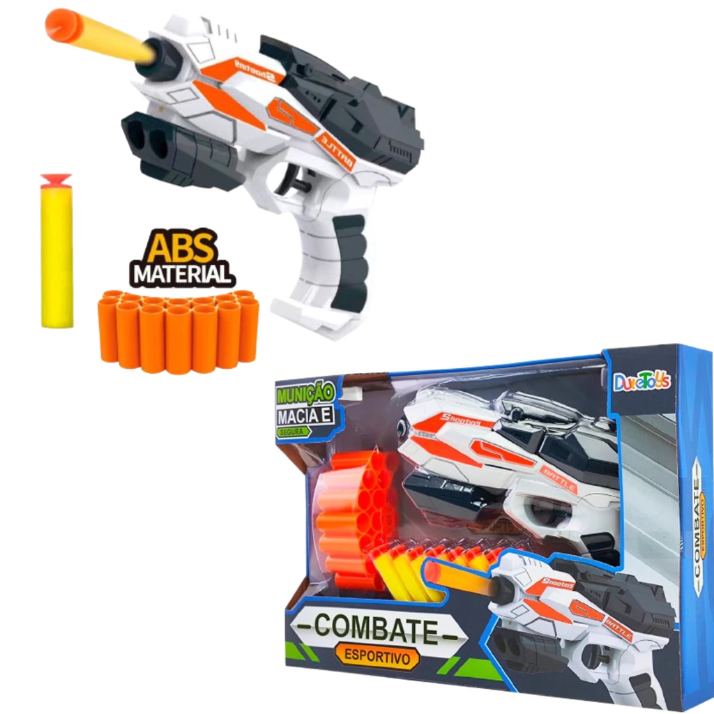 Arminha Nerf de Brinquedo + 5 Dardos Para Crianças Pistola Lança Dardos Brinquedo Menino