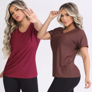 kit 2 Camisetas Dray Fit Femininas Proteção UV, Secagem Rapidas, Conforto Total em Oferta na Shopee