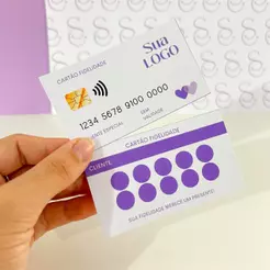 Cartão Fidelidade Cliente Vip + Selinhos Adesivos Personalizado Frente e Verso