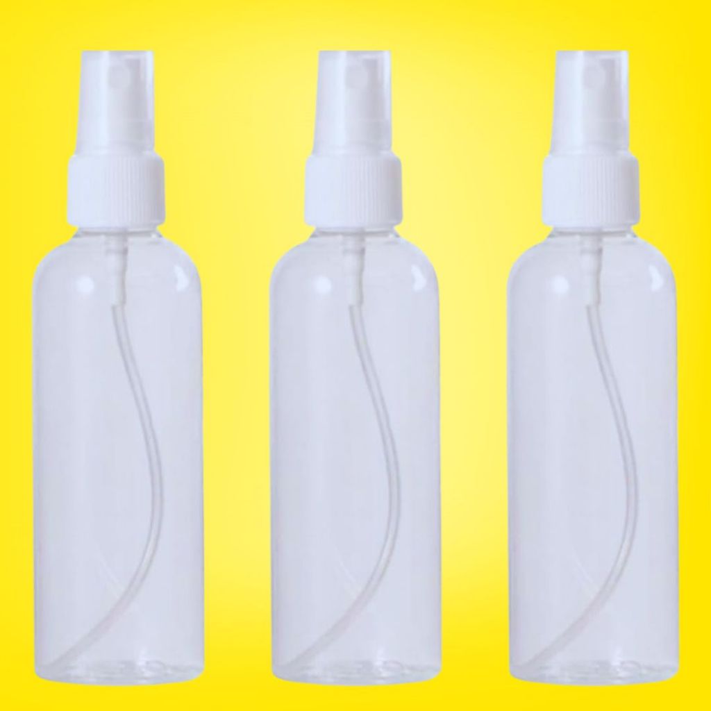 Frasco Spray 30ml | Borrifador Mini Pulverizador Manual Multiuso Plástico Transparente (Kit 3 Unidades)
