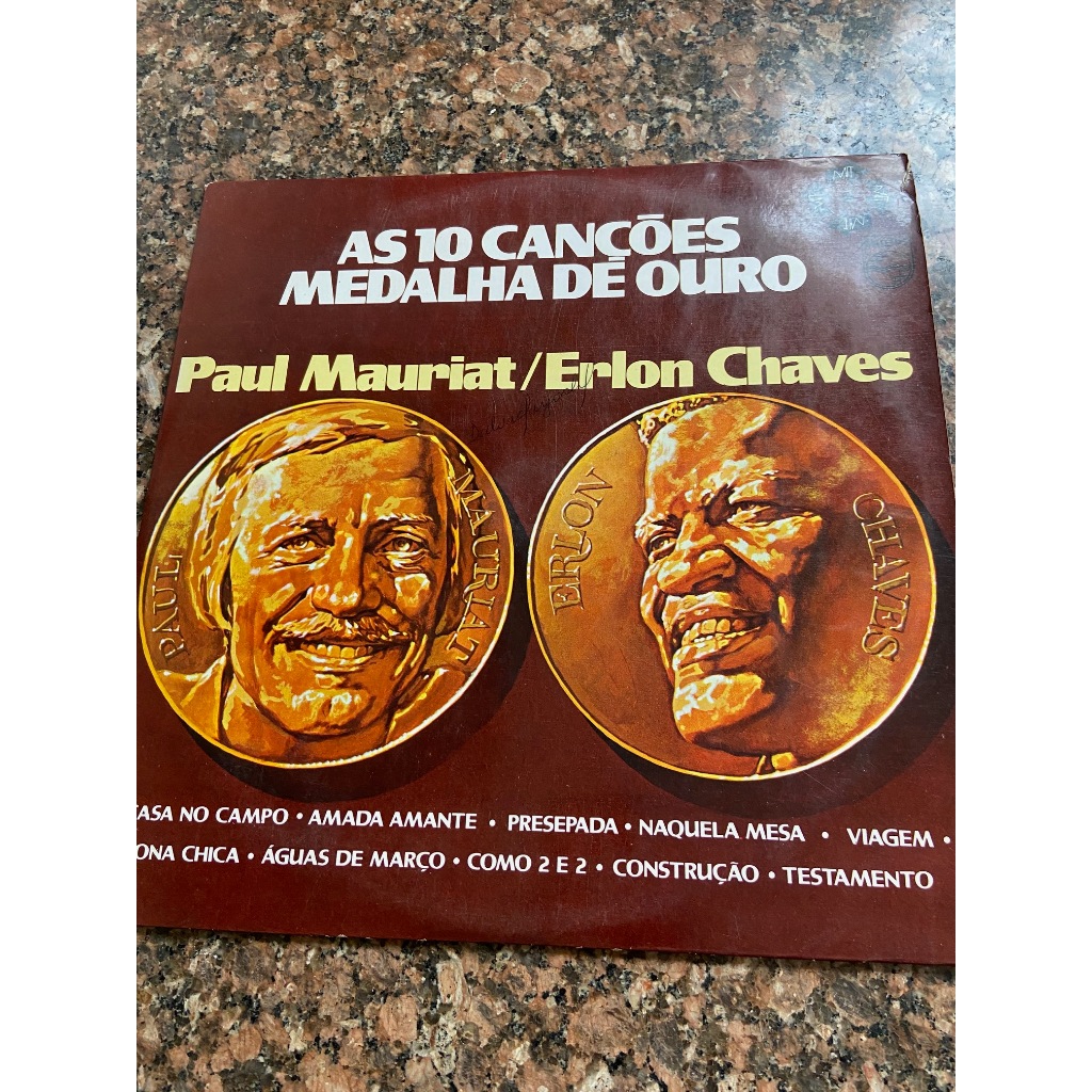 Lp Disco Vinil As 10 Canções Medalha de Ouro - Paul Mauriat / Erlon Chaves (1973)