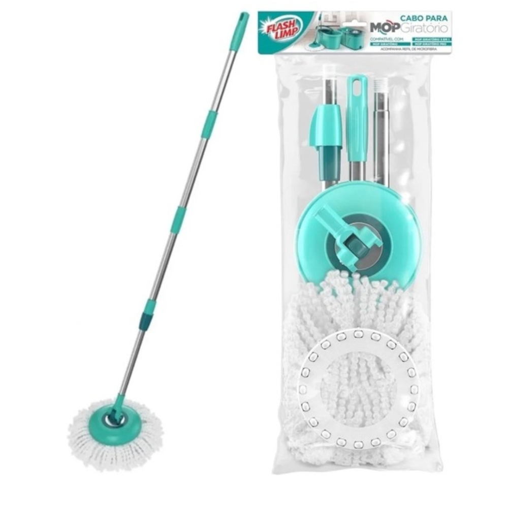 Cabo para MOP Giratório e Pró e 3 em 1 Esfregão Flash Limp Completo Base 16cm RMOP0122
