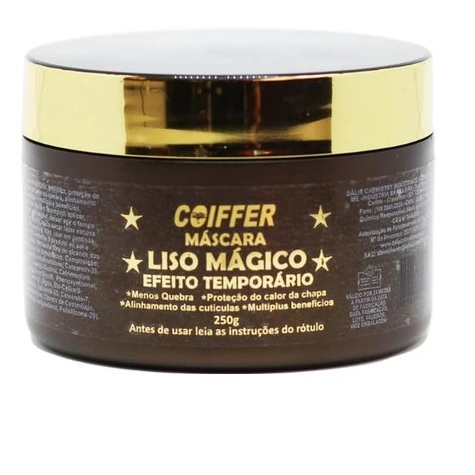 MÁSCARA LISO MÁGICO COIFFER 250G (Liso temporário, Anti Frizz)