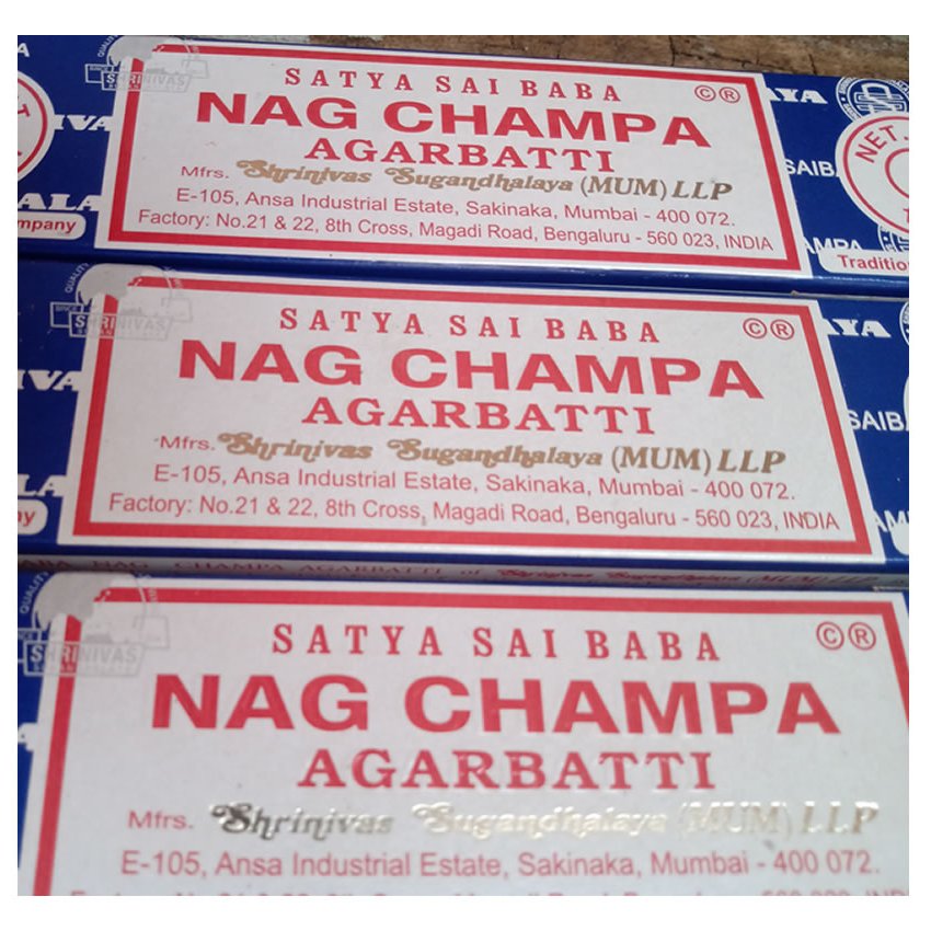Imagem Kit Incenso Nag Champa Satya Sai Baba  Meditação e Relaxamento