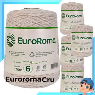 Barbante Cru EuroRoma Nº 04 / Nº 06 / Nº 08 / Nº 10 /  Nº 12 em Oferta na Shopee
