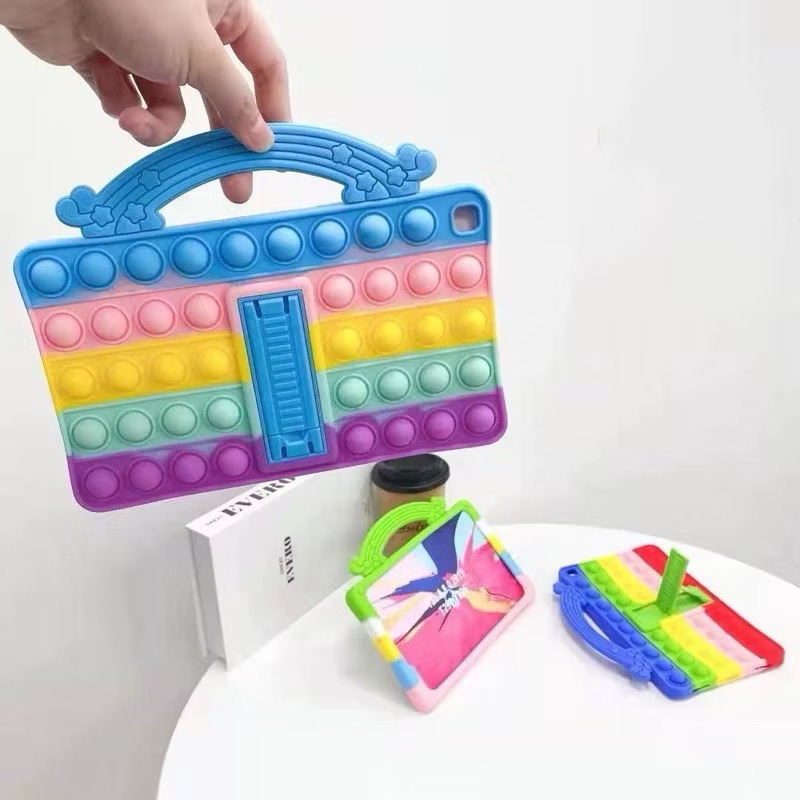 Capa Tablet silicone infantil Pop It arco iris PARA  Samsung  T500/A7 TabA 8”(2019)T295/290 Tab A7Lite(2021)/T225/T220 em Oferta na Shopee
