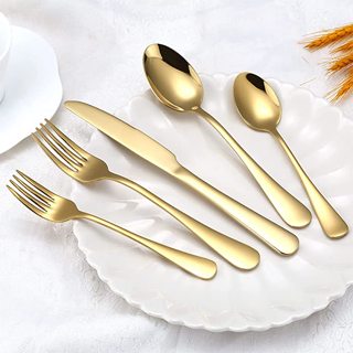 24 Peças Jogo De Faca Garfo Colher De Mesa Usado Em Restaurantes E Cozinhas Promoção