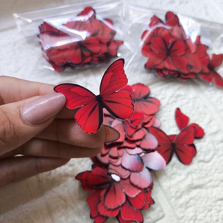 Kit 100 und Borboletas de papel para bolos e sobremesas em Oferta na Shopee