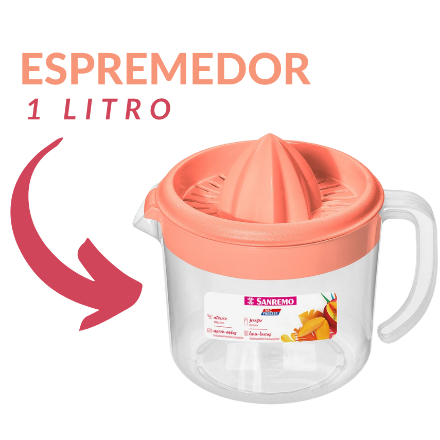 Espremedor Manual De Frutas Grande Resistencia Sanremo 1 Litro