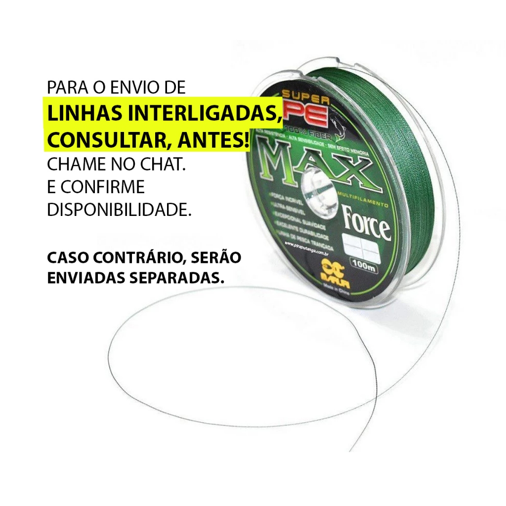 Linha Pesca Multifilamento 4X 100m Maruri Max Force (Escolha Diâmetro) Linha 4 Fios Isca Artificial em Oferta na Shopee