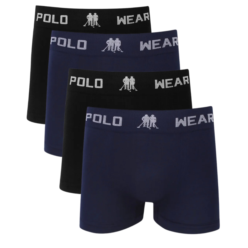 Kit 4 Cuecas Polo Wear Microfibra Original Masculina