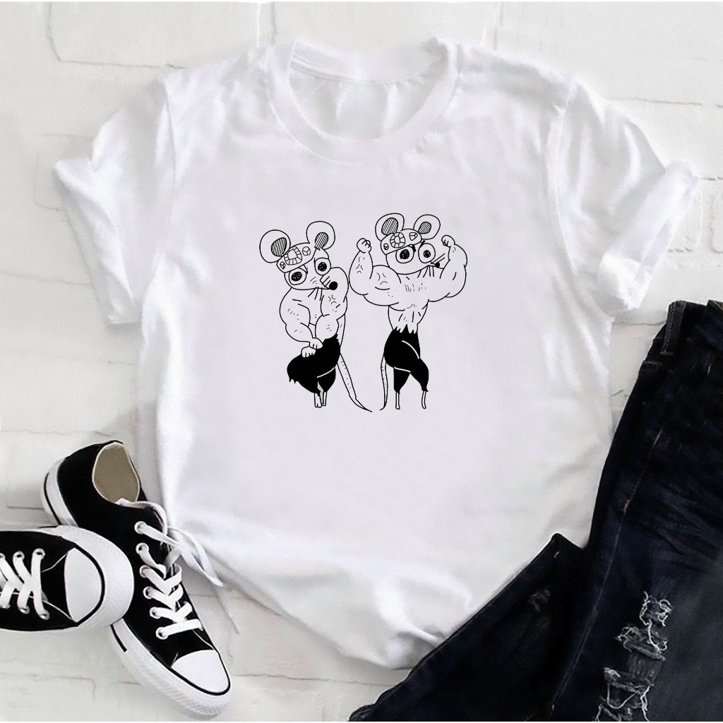 Camiseta Demon Slayer Kimetsu no Yaiba Ratos bombados gym rat - Cod 143