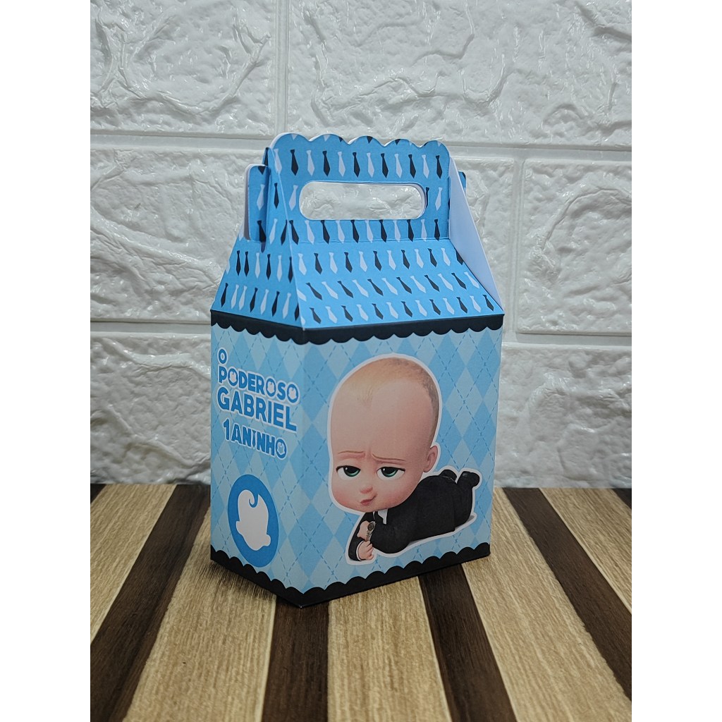Caixa maletinha personalizada O PODEROSO CHEFINHO lembrancinha de festas de aniversário personalizados PEGUE E MONTE