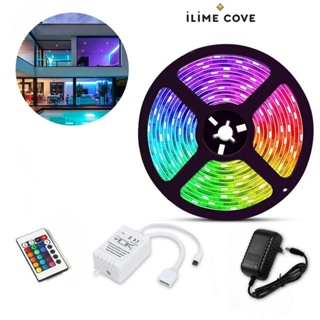 Fita Led Rgb 3528 Rolo de 5m Com Fonte e Controle Tensão de Operação 12V Bivolt para Decoração em Oferta na Shopee