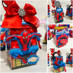 Kit Festa 10 15 25 40 Caixinhas Homem Aranha | Personalizados | Lembrancinhas | Aniversário