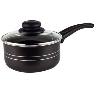 Panela Antiaderente Preta com Tampa de Vidro, Alta Durabilidade,escolha o tamanho disponível em Oferta na Shopee