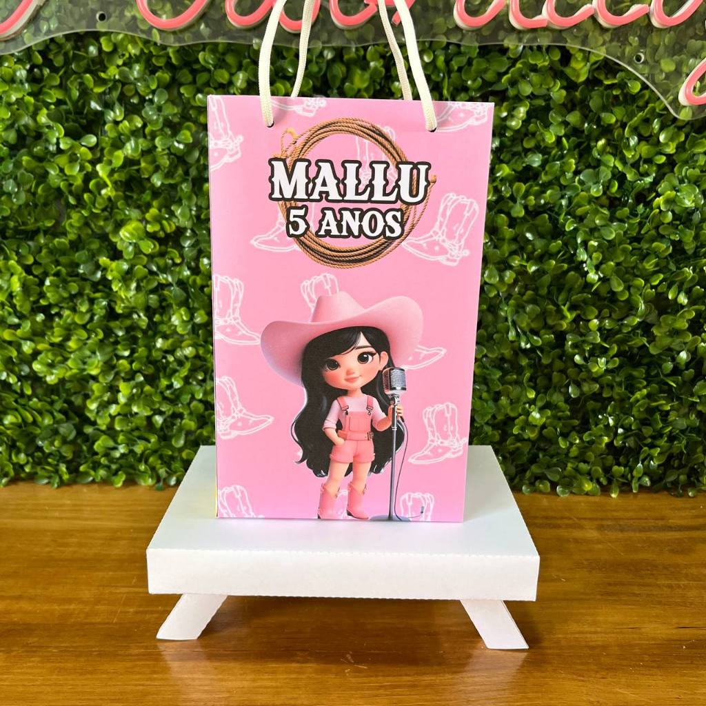 SACOLINHA PERSONALIZADA BOIADEIRA - PEGUE E MONTE - TAMANHO (M) - Lembrancinha - Aniversário