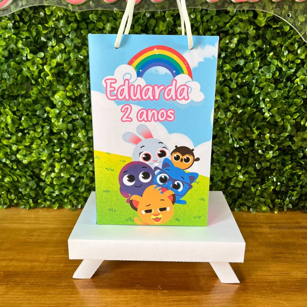 SACOLINHA PERSONALIZADA BOLOFOFO MENINA - PEGUE E MONTE - TAMANHO (M) - Lembrancinha - Aniversário