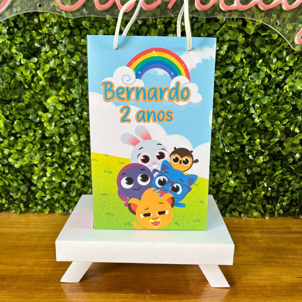 SACOLINHA PERSONALIZADA BOLOFOFO MENINO - PEGUE E MONTE - TAMANHO (M) - Lembrancinha - Aniversário