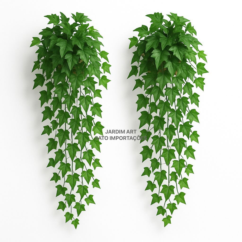Kit : 3 Trepadeira de Folha De Hera + 1 Vaso Trançado - Arranjo completo PT11