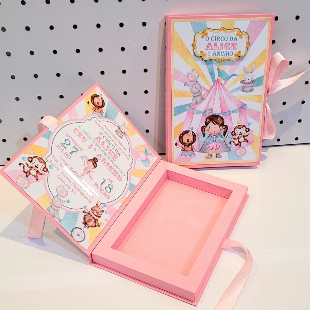 Convite Circo Rosa: Onde Comprar | BuscaProdutos