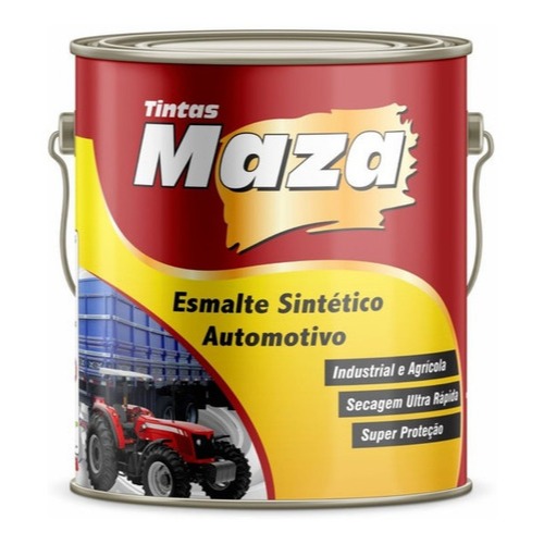 Tinta Esmalte Automotivo Industrial PRETO CHASSIS SEMI BRILHO 3,6L MAZA