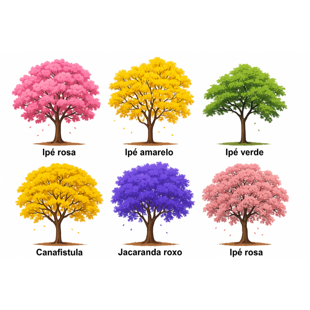 Kit 150 Sementes De Ipês Mais Jacarandá Roxo (6 Espécies)